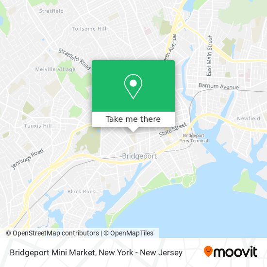 Mapa de Bridgeport Mini Market