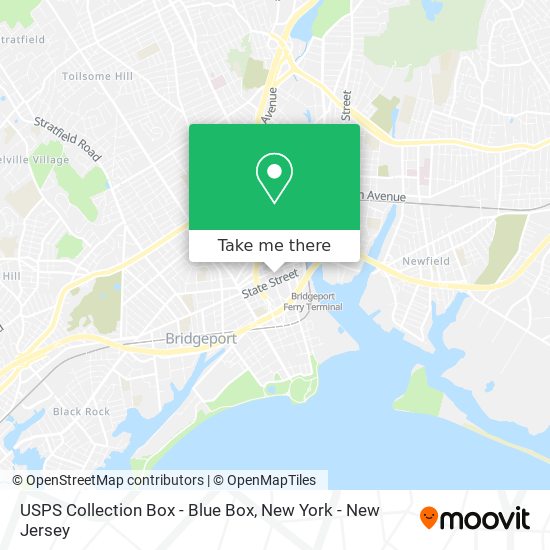 Mapa de USPS Collection Box - Blue Box