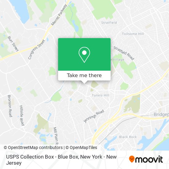 Mapa de USPS Collection Box - Blue Box