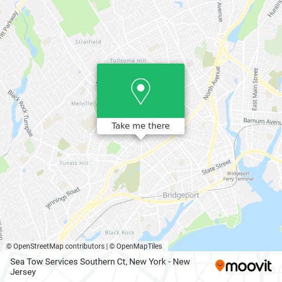 Sea Tow Services Southern Ct map