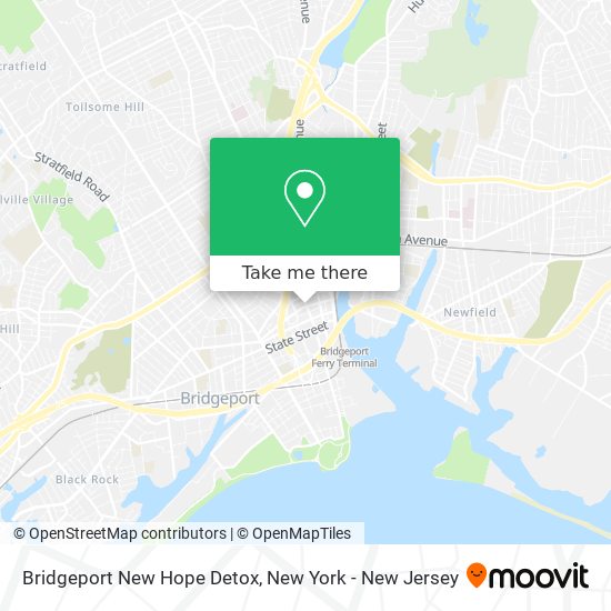 Bridgeport New Hope Detox map
