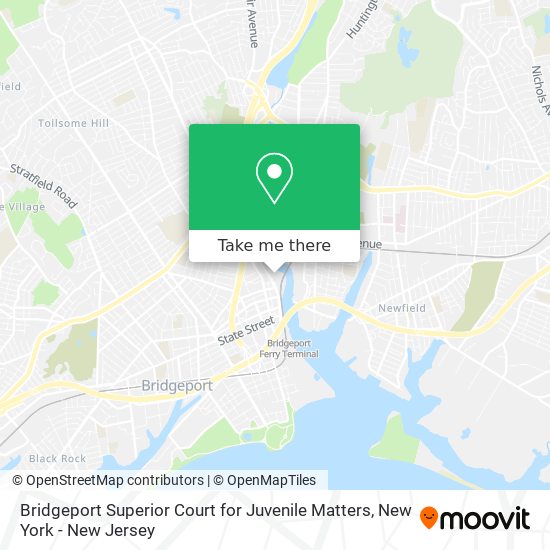 Mapa de Bridgeport Superior Court for Juvenile Matters