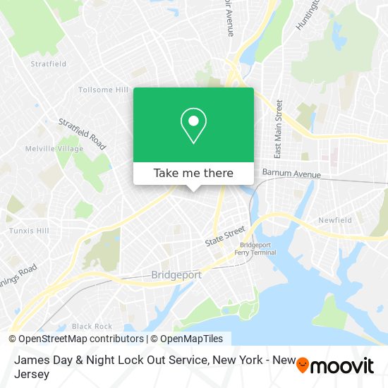 Mapa de James Day & Night Lock Out Service