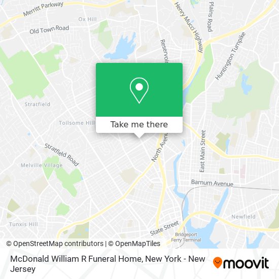 McDonald William R Funeral Home map
