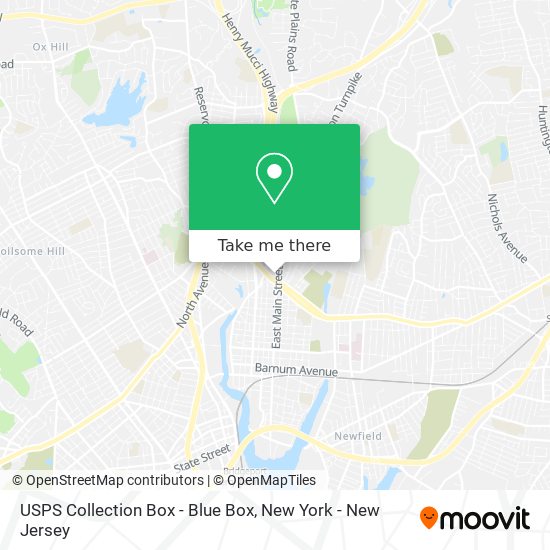 Mapa de USPS Collection Box - Blue Box