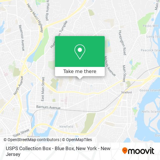 Mapa de USPS Collection Box - Blue Box