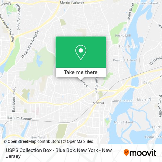 Mapa de USPS Collection Box - Blue Box