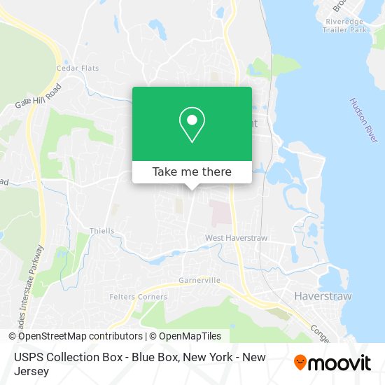 Mapa de USPS Collection Box - Blue Box