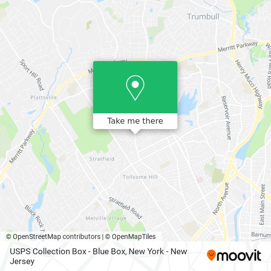 USPS Collection Box - Blue Box map