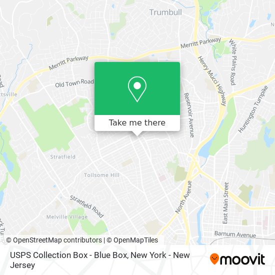 USPS Collection Box - Blue Box map