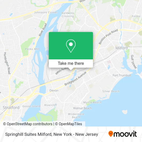 Springhill Suites Milford map