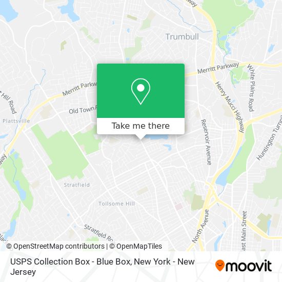 Mapa de USPS Collection Box - Blue Box