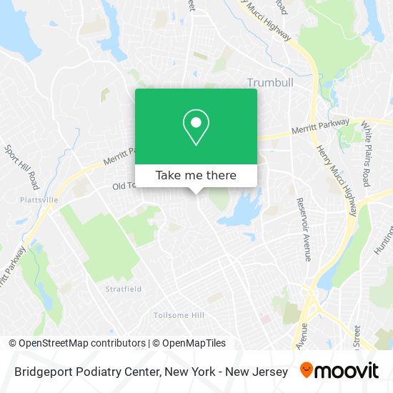 Bridgeport Podiatry Center map