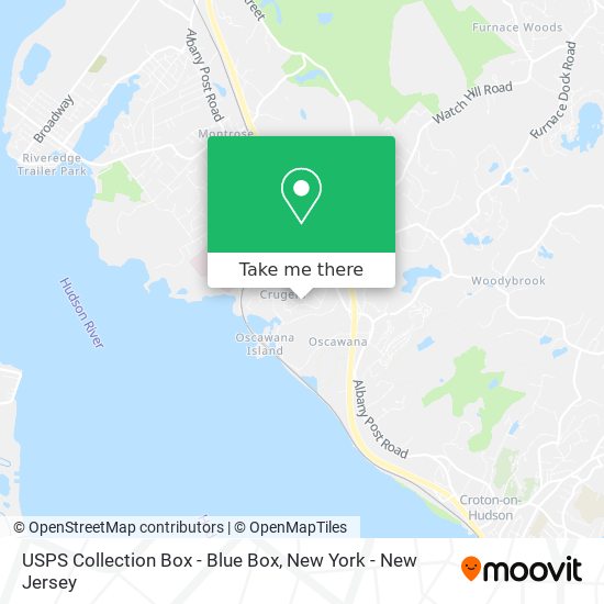 USPS Collection Box - Blue Box map