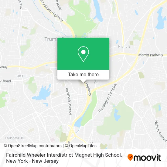 Fairchild Wheeler Interdistrict Magnet High School map