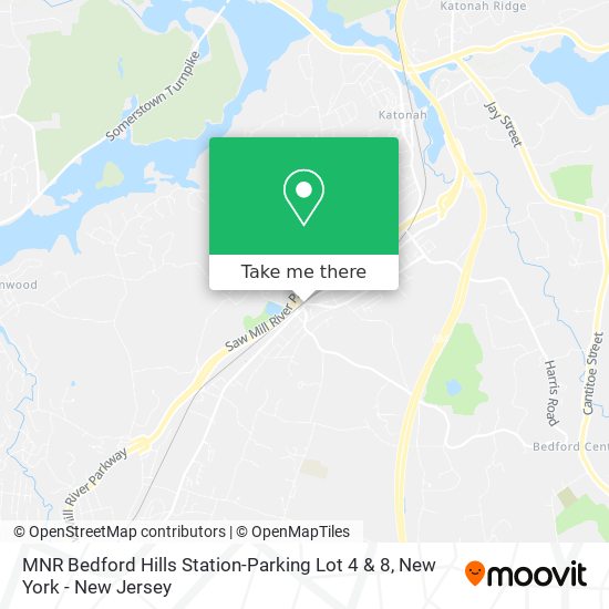 Mapa de MNR Bedford Hills Station-Parking Lot 4 & 8