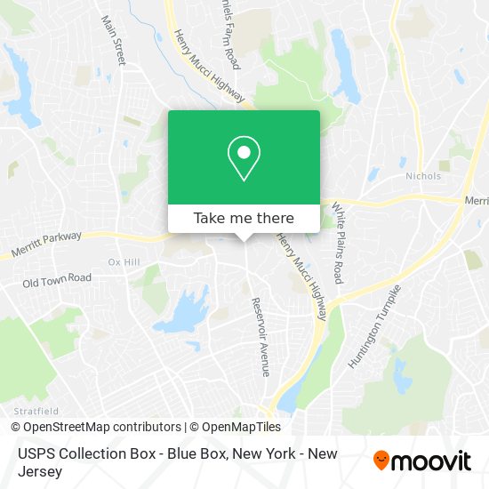 Mapa de USPS Collection Box - Blue Box