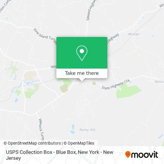 Mapa de USPS Collection Box - Blue Box