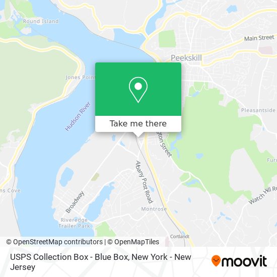 USPS Collection Box - Blue Box map