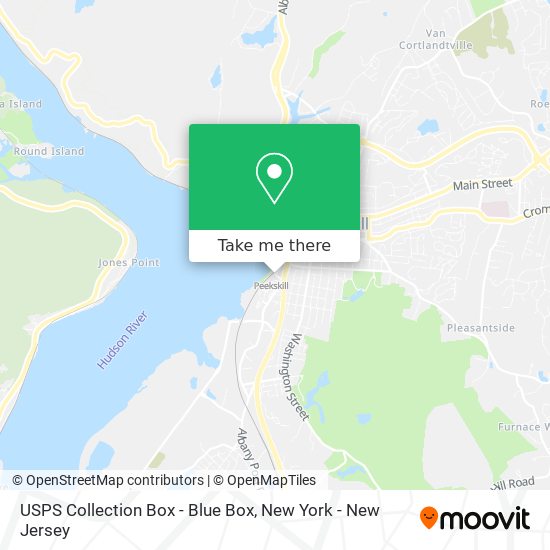 Mapa de USPS Collection Box - Blue Box