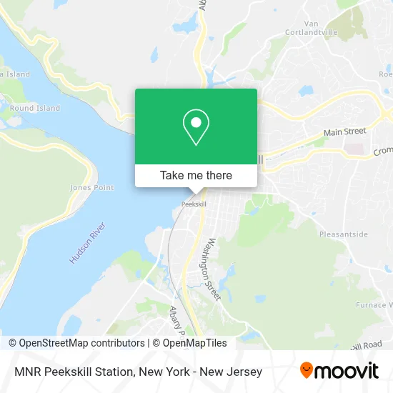 MNR Peekskill Station map