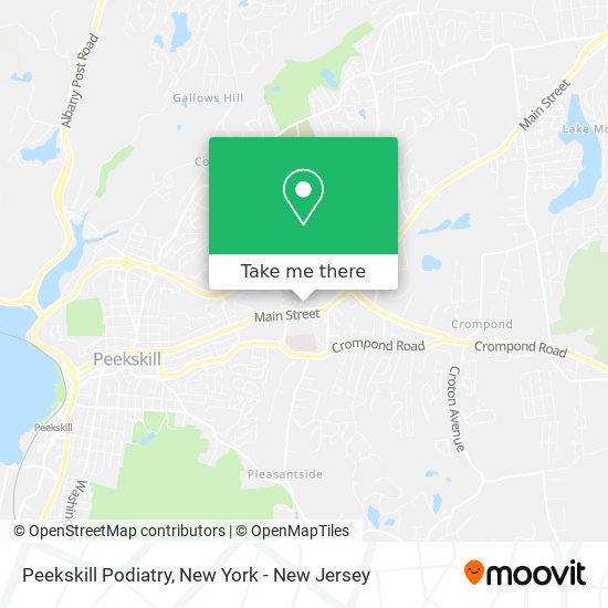 Peekskill Podiatry map