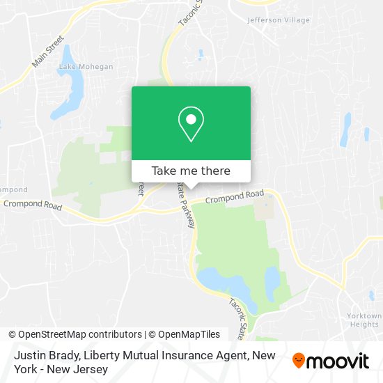 Justin Brady, Liberty Mutual Insurance Agent map