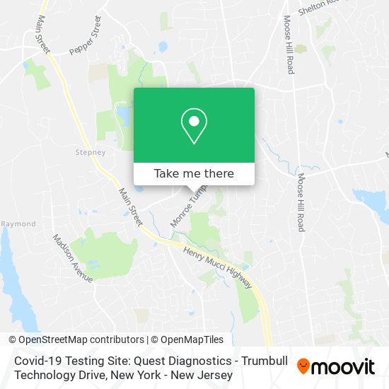 Covid-19 Testing Site: Quest Diagnostics - Trumbull Technology Drive map