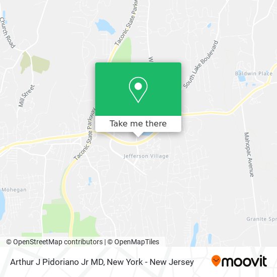 Arthur J Pidoriano Jr MD map