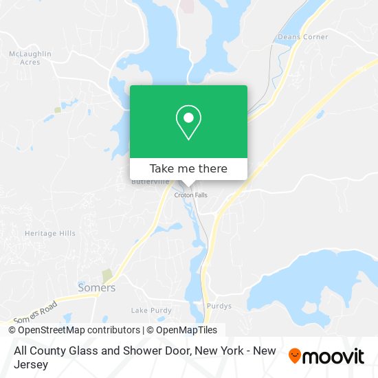 Mapa de All County Glass and Shower Door