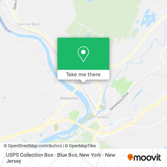 USPS Collection Box - Blue Box map