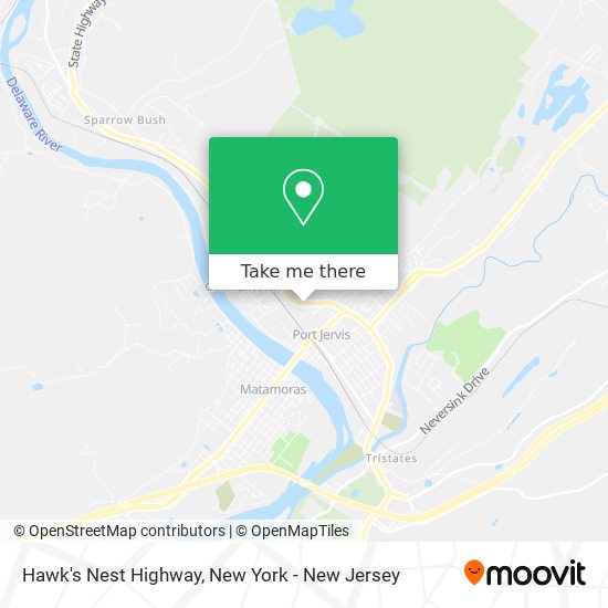 Mapa de Hawk's Nest Highway