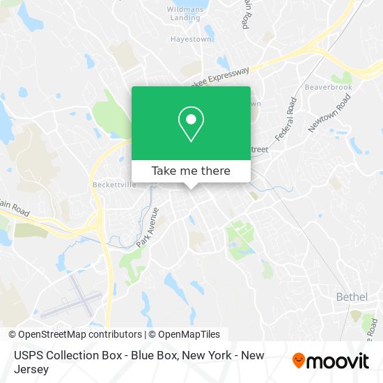 Mapa de USPS Collection Box - Blue Box