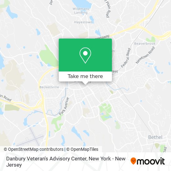 Danbury Veteran's Advisory Center map