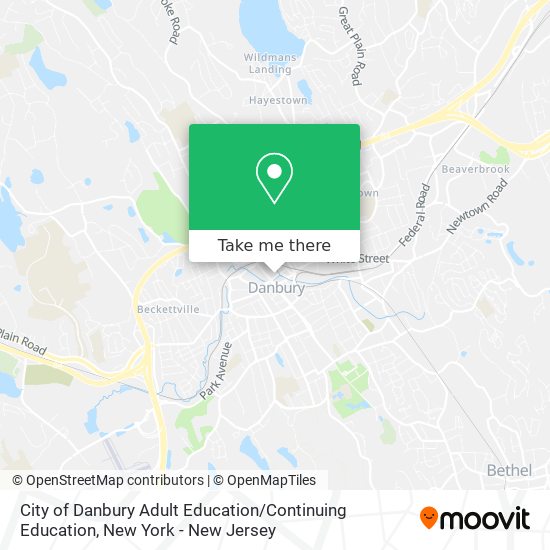 City of Danbury Adult Education / Continuing Education map