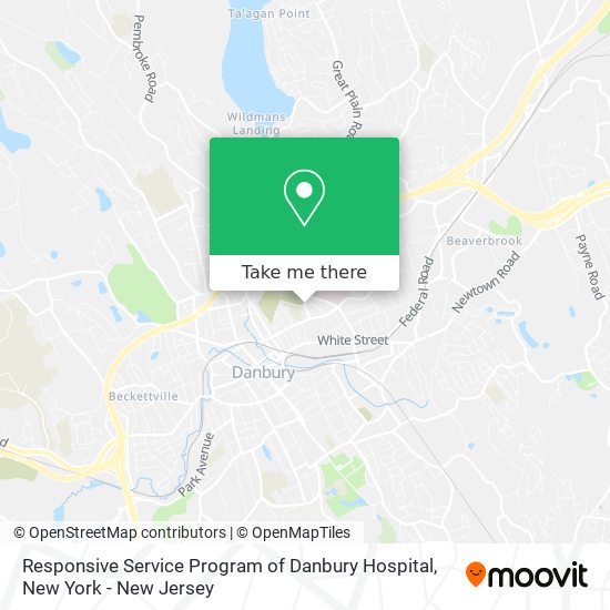 Mapa de Responsive Service Program of Danbury Hospital