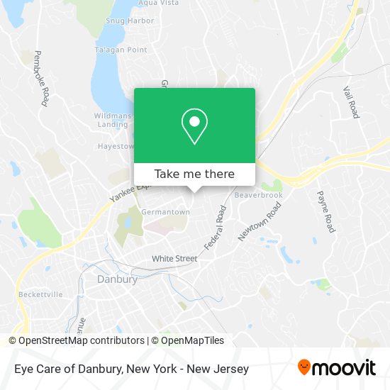 Eye Care of Danbury map