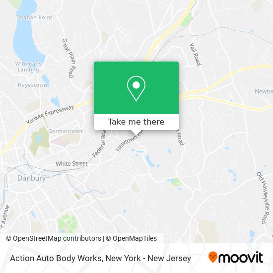 Action Auto Body Works map