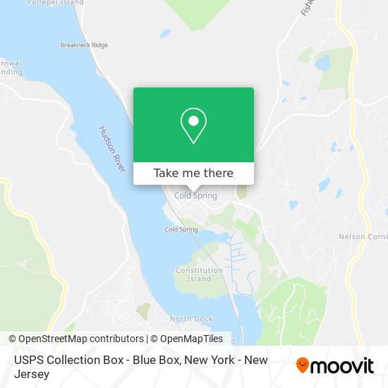 Mapa de USPS Collection Box - Blue Box