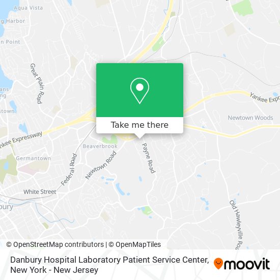 Mapa de Danbury Hospital Laboratory Patient Service Center