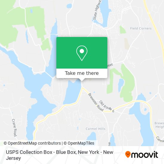 Mapa de USPS Collection Box - Blue Box