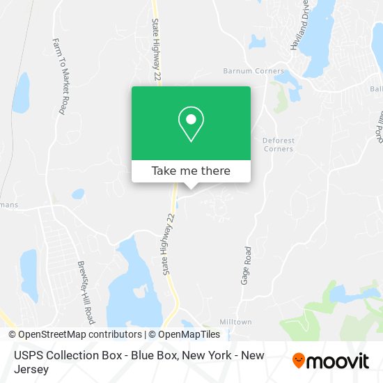 Mapa de USPS Collection Box - Blue Box