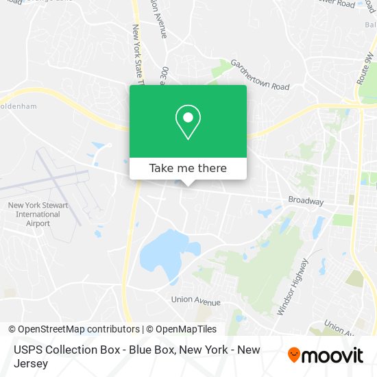 Mapa de USPS Collection Box - Blue Box