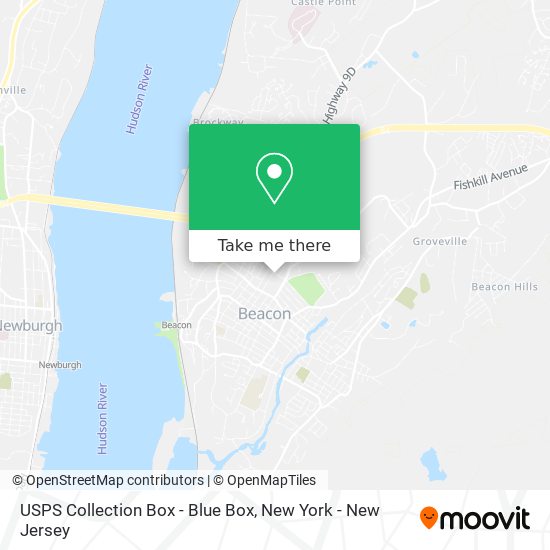 Mapa de USPS Collection Box - Blue Box