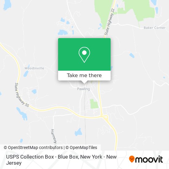 Mapa de USPS Collection Box - Blue Box