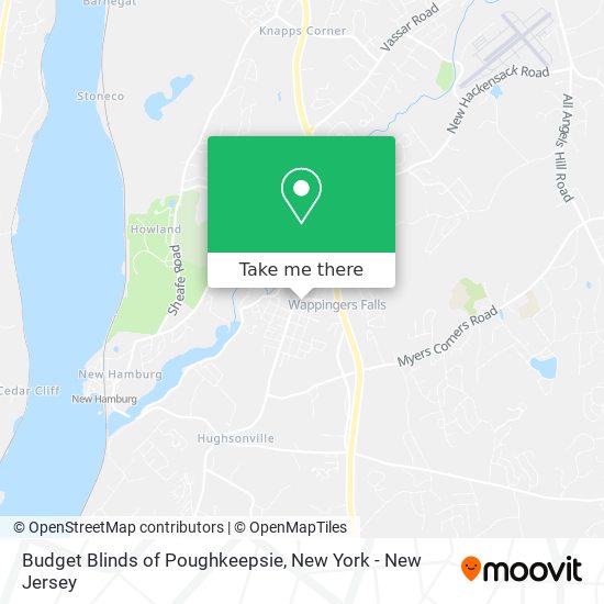 Budget Blinds of Poughkeepsie map