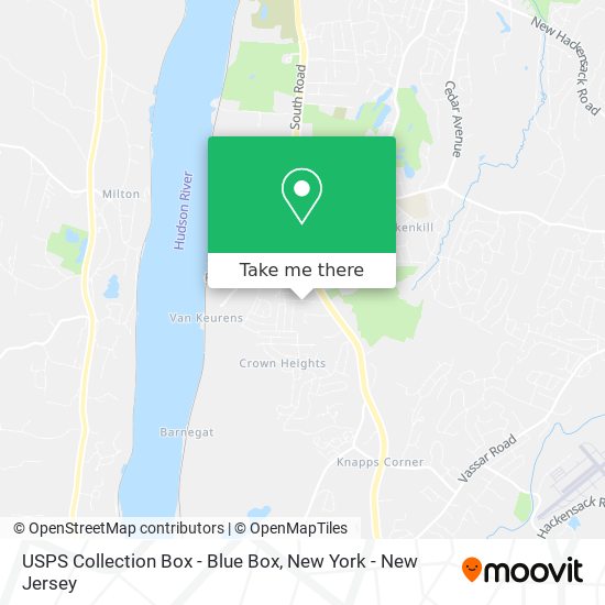 Mapa de USPS Collection Box - Blue Box