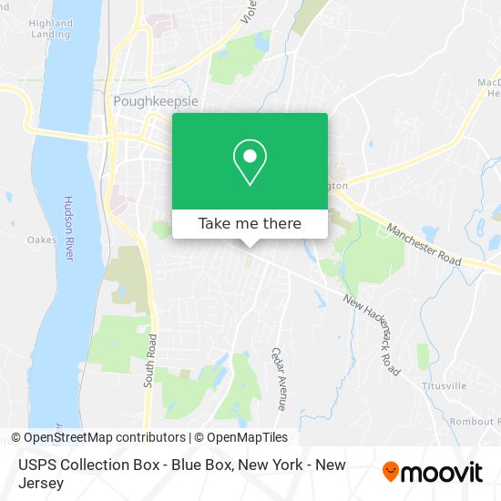 Mapa de USPS Collection Box - Blue Box