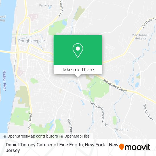 Daniel Tierney Caterer of Fine Foods map