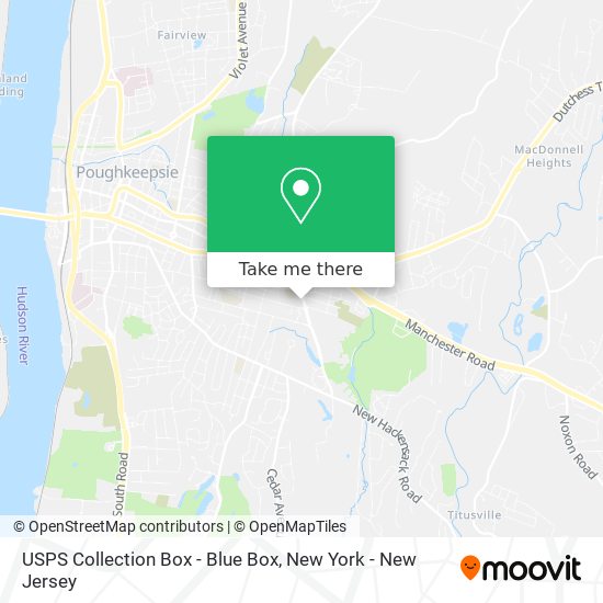 Mapa de USPS Collection Box - Blue Box